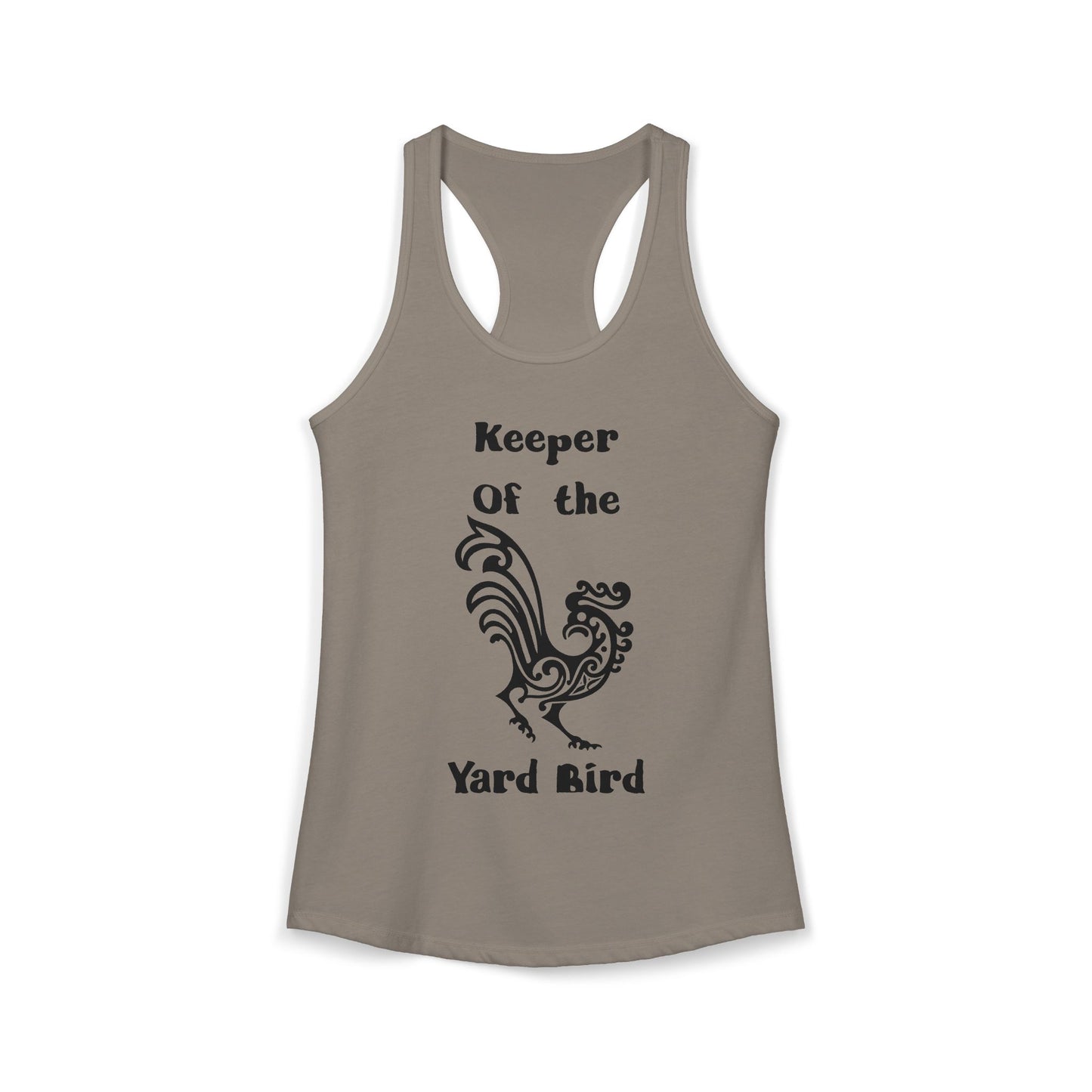Keeper of the Yard Bird Rustic Women's Racerback Tank