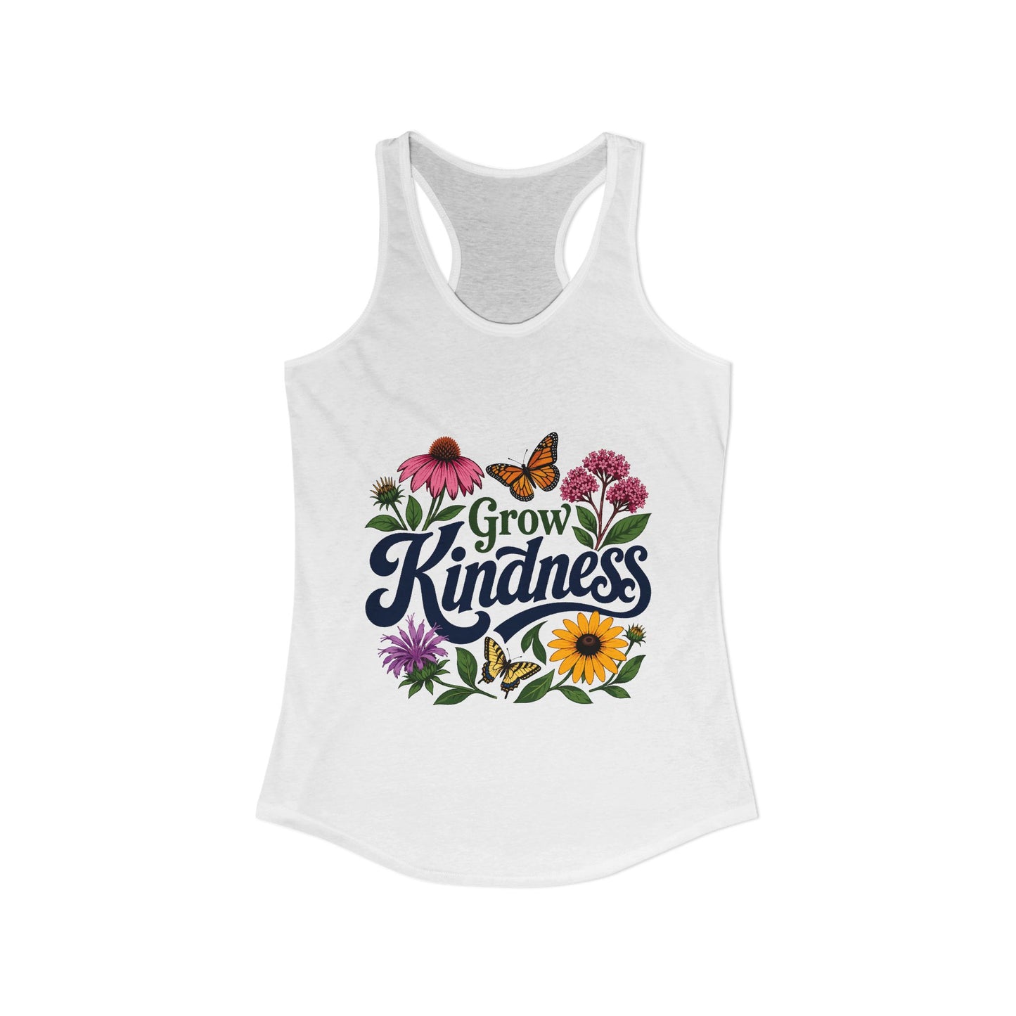 Grow Kindness Floral - Women's Racerback Tank